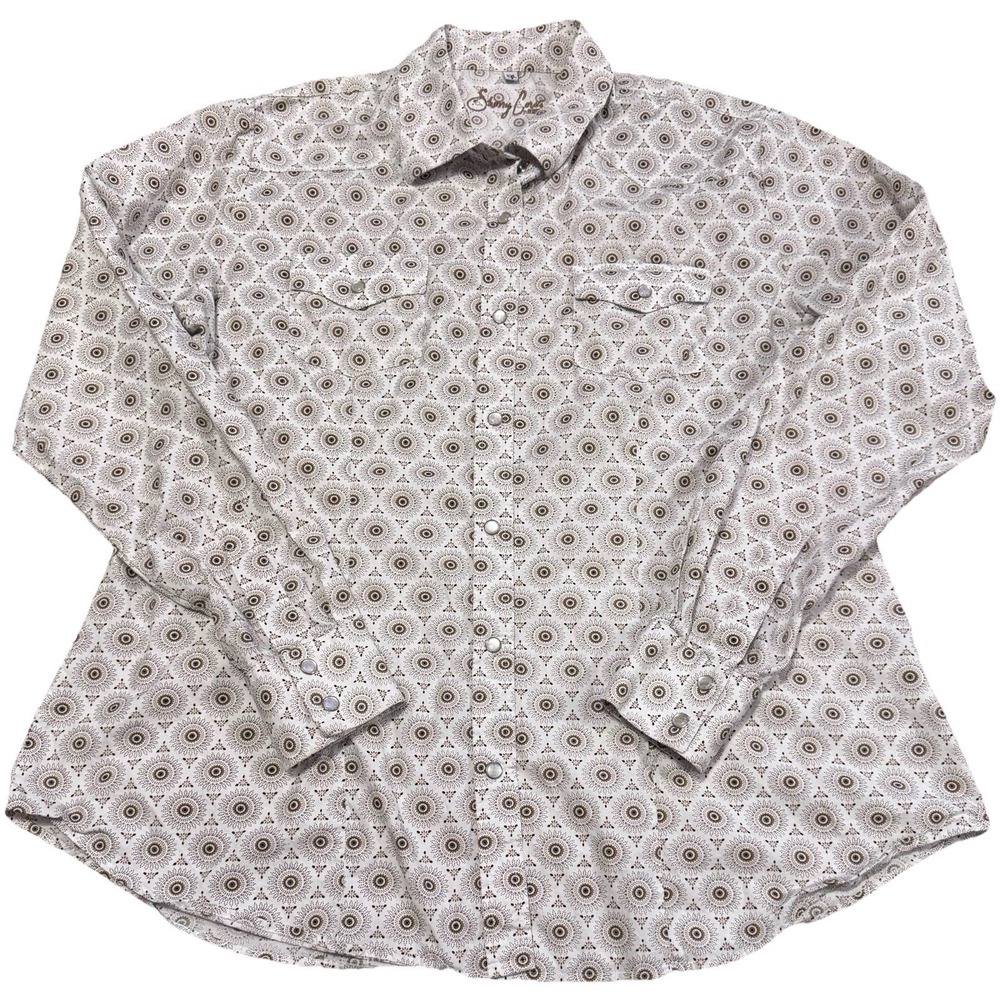 Resistol XXL Western Button Shirt Geo Print Long Sleeve